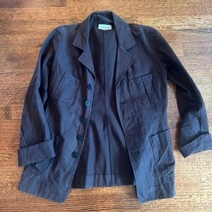 DOSA Navy linen blazer/shacket size 1